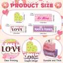 4 Pcs Valentines Day Table Decoration Sweet Candy Valentine Tiered Tray Decor Love Blocks Heart Wooden Sign Valentine Day Centerpieces Decor for Mantel Home Desk Kitchen