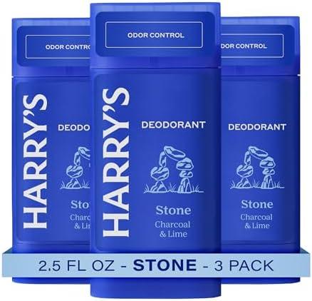 Harry's Aluminum Free Deodorant for Men - Odor Control, Stone Scent, 2.5 Oz, 3-Pack, Men's Deodorant