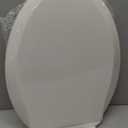 JINGZE Elongated Toilet Seat Slow Close, Quiet Toilet Seat Cover with Never Loosen Durable Toilet Seat Lid Easy to Install & Clean, Polypropylene (PP), White (Elongated 18.5inch)