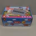 SYNARRY Wooden Puzzles for Toddlers 1-3, 6XSET Puzzles for Toddlers 2-4 with Rack, Learning Alphabet Number Shape Animal Dinosaur, Toddler Valentines Day Easter Basket Stuffers Gifts Toys for Boy Girl