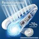 FrSara Portable Fan, Personal Neck Fan that Blows Cold Air, Upgraded 4000mAh,Long Endurance,Upgraded air volume,Easier to Use,360 Cooling,No Hair Twisting,Non-Slip Material,Rechargeable,3-Speed