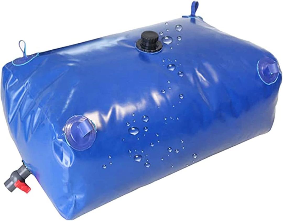 Portable Water Storage Bladder, Collapsible Water Bladder Tanks, Large-Capacity Water Storage Container, Agricultural Emergency Water Storage Tank for Farm Garden Field ( Color : Blue , Size : 350L )