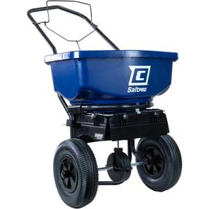 Chapin 88200A Spreader, Salt, Ice Melt, All Season, SaltPro, Walk Behind, Spiked Auger, Adjustable Baffles, 12" Tires, Coated Steel Frame, Enclosed Gears, Weather-Resistant, Rain Cover, 80Lbs