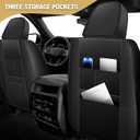 DISUTOGO Custom Leather Front Seat Covers for Jeep Grand Cherokee 2007-2026, Grand Cherokee Front Set Seat Covers Interior Accessories - Black