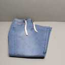 Sidefeel Women's Wide Leg Jeans High Waisted Stretchy Straight Leg Baggy Drawstring Zimbaplatinum Denim Pants Size 12