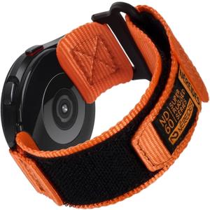 Nereides Band Compatible with Samsung Galaxy Watch 7 6 5 4 40mm 44mm/Watch 6 4 Classic/Galaxy Watch 5 Pro/Galaxy Watch 3/Classic 41mm/Active 2, 20mm Nylon Sports Strap for Men Women(Orange,XL)