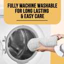 MAYSHINE Toilet Lid Cover - Black, Plush Microfiber Oval Toilet Seat Covers for Bathroom, Machine Washable Elongated Toilet Cover Seat, Stretches up to 21"x19"