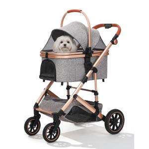 HOVONO Dog Stroller with Detachable Carrier for 2 Pets up to 60 lbs