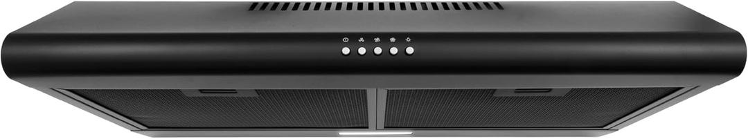 30 in. Delta Coll Ducted Under Cabinet Range Hood, Reusable Filters, Black