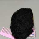 Besteffie Pixie Cut Curly Wave Wigs for Black Women Short Human Hair Wigs With Bangs No Glue Curly Human Hair Wig for Daily and Party Use (6 Inch, 1B)