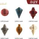 2 x AOBKIAT Christmas Tree Ornaments,Red Xmas Party Decorations-6PCS 3D Mini Glitter Edges Paper Honeycomb Ornaments,for Xmas,New Years,Birthday,Home Decor