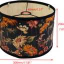 Crapyt E27 Round Decorative Shades Table Lamp, 11.81"7.87" Bamboo Shade Unique Lamp for Chandeliers, Floor Lamps