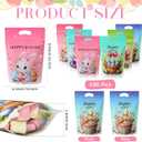 Honeydak 100 Pcs Happy Easter Sealing Treat Bags, 8.9 x 6.1 Inch Easter Sealed Pouch with Handle Resealable Rabbit Eggs Plastic Bags for Holiday Party Candy Gift Wrapping Supplies Decor