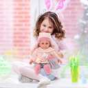 deAO Baby Doll Play Set 14 Inch Baby Doll with 3 Clothes and Accessories Girl Doll Dress Up Sets,Gift for Birthdays and Christmas L