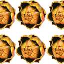 Fake Artificial Artichoke, Vegetables Faux Plastic Artichoke, Decoration for Wedding Party Home Kitchen Artichokes Flower (6, Yellow, Small)