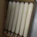 Homemory 6 Pcs Window Candles with Sensor Dusk to Dawn, Ivory Striped Candlesticks with Suction Cups, Roman Column Christmas Window Candle Battery Operated, Flameless Led Taper Candles for Windows