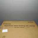 Collapsible Stainless Steel Dog Crate 37" Sizes, Lockable Wheel, with Tray, Stackable, Heavy Duty, Divider, Indoor and Outdoor (37in)