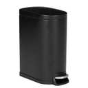 Anti-Slip Trash Can with Liner Lock System - Stainless Steel Kitchen Bin, Soft Close Lid & Fingerprint Proof - Perfect for Kitchens, Laundry Rooms (Black, 10L/12.40" L  7.32" W  15.35" H)