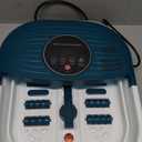 CURECURE Collapsible Foot Spa Bath Massager with Heat, Bubble and Timer, 95-118 Adjustable Temperature Fast Heating with Pedicure Stone and Massage Rollers for Feet Stress Relief at Home (Green)