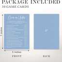 Bridal Shower Game Cards - Guess Over Or Under Game - 30 Pcs Blue Theme Wedding Party Games Game Cards, Engagement Party Game, Modern Bridal Shower Party Favor & Decorations - B07