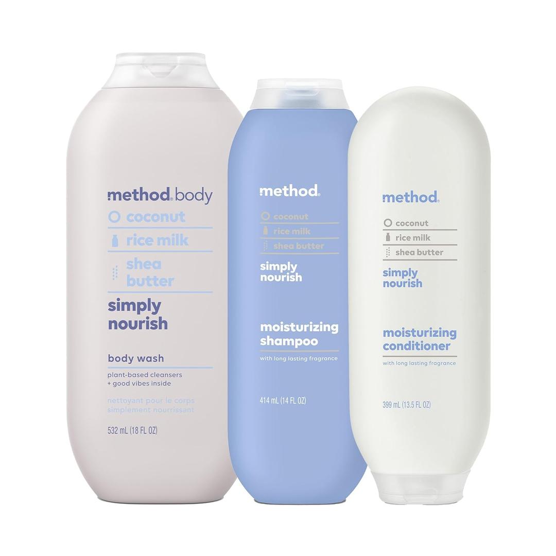 Method Body Wash and Hair Care Gift Set, Simply Nourish