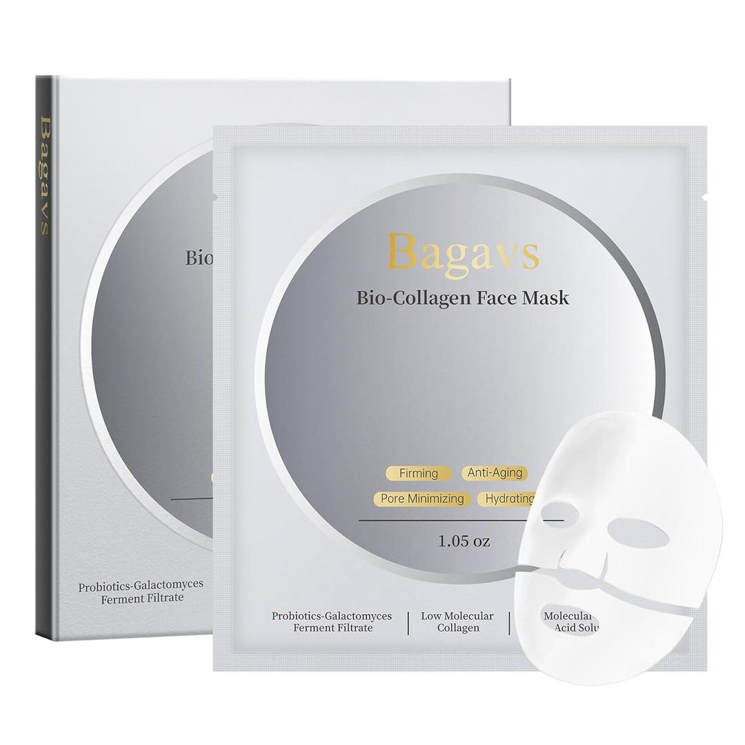 2 x Collagen Face Mask with Real Deep Bio-Collagen for Overnight Skin Care, Hydrating, Anti-Wrinkle, Lifting, 30g x 4ea