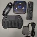 Android TV Box 13.0, Android Box 4GB RAM 64GB ROM, Quad Core Smart 8K TV Box with Mini Keyboard Support 2.4G/5.0GHz Dual WiFi 100M Ethernet Bluetooth