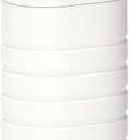 IDEUS Insulated Stainless Steel Water Bottle 14 oz Lockable Lid & Leakproof Travel Coffee Mug for Hot/Cold Beverages Fits Most Cup Holder (White)