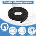 W11196317 Dishwasher Door Seal Fits Whirlpool Kenmore kitchenaid Maytag - Dishwashers Door Gasket Replaces W10112096 W11190760 8193709 9742612