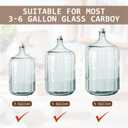 Ziliny 3 Pcs Carboy Cork Stopper, Glass Carboy Cap for 1, 3, 5, 6 Gallon Glass Water Jug, Wood Tapered Fermentation Cap Cork Stoppers, 1 x 1.5 x 1.6 Inches