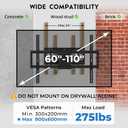 Heavy Duty TV Wall Mount with Extra Long Extendable Arm for 60–110 Inch TVs