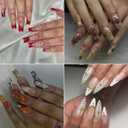 3 x 3 Boxes Gold Nail Charms with Gold Star, Moon, and Rose Charms for Nails - Includes Gold Beads and Chain