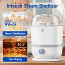 Snow Bear Baby Bottle Sterilizer and Dryer, 6-in-1 Electric Steam Bottle Sterilizer for Baby Bottle & Pacifiers, Breast Pump Parts, Large Capacity 13 Bottles, Fast Drying, Easy to Clean
