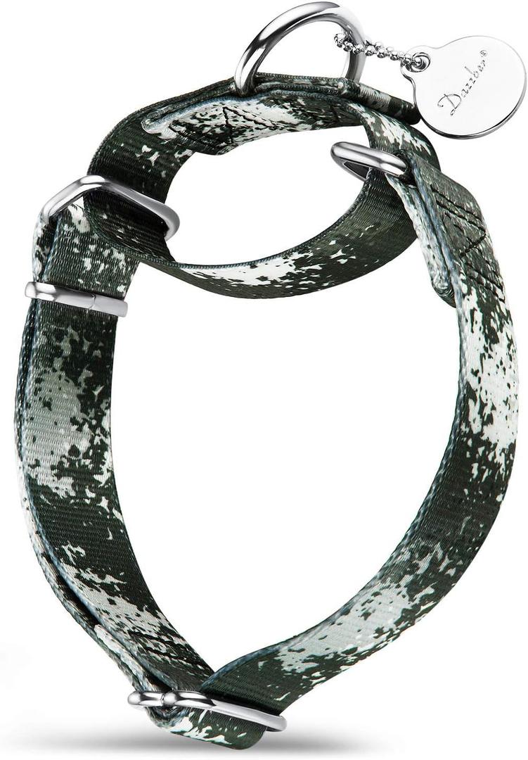 Martingale Dog Collar Escape-Proof for Training - No-Buckle, Durable Polyester Design for Medium Breeds (Jungle camo,M)