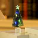 Mini LED Christmas Tree Decoration, Tabletop Size with Star Topper, Multi-Color Lights (Color 1)