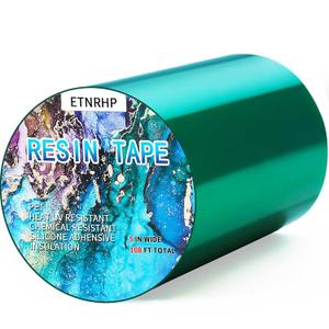 850g Glue Resin Tape for Epoxy Resin Molding Silicone High Temperature Resistance Thermal Adhesive Release Epoxy Tape Easy Peeling for River Tables Bezels Jewelry Making-5INx108FT