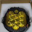 7 Inch 90W Amber Yellow LED Offroad Light with DRL, 8000LM Waterproof Driving Light Spot Flood Combo Work Light for Wrangler, ATV, SUV, UTV, Trucks, Pickup, 4x4, F150 - Pack of 1