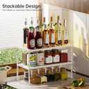 Cabinet Shelf,Expandable Adjustable Stackable Kitchen Organizer,for cabinets, Kitchens, countertops, bathrooms Shelf Organizer(1Pack/White,Large)