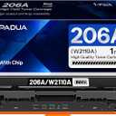 Pack Replacement for HP 206A Black Toner Cartridge W2110A for HP Color LaserJet Pro MFP M283cdw M283fdw M282nw M255dw,M255nw Toner Printer Ink (with Chip)