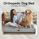 MEKIY Large Dog Bed Cover Replacement Orthopedic Washable - Large Dog Bed Waterproof Removable Cover - Couch Sofa Cover Gray 36" x 27"