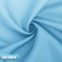 OLANLY Luxury Sky Blue and White Ombre Shower Curtain Sets with 12 Hooks, Waterproof and Washable Decorative Shower Curtains for Bathroom, 72x72 Inches