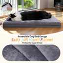 Waterproof Dog Bed for Crate - Outdoor Dog Crate Bed for Small Dogs, Orthopedic Crate Bed for Small Dogs with Egg Crate Foam, Anti-Slip, Reversible & Washable Cover, 23" x 17", Gray