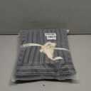 Striped Duvet Cover Set Full Size 100% Washed Cotton Linen Feel Natural Wrinkle Comfy Lightweight Bedding Set (Full, Double Stripe-Black/White) (Full(80" x 90"))