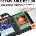 GEAoffice 6x8 inch Jumbo Card Binder Compatible with Jumbo Cards, Holds 80 Jumbo Cards, 1 Pocket Trading Card Album Folder with 40 Jumbo Card Sleeves Fit Oversize Big TCG Cards - XL Pink