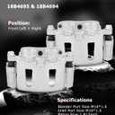 cciyu 18B4695 18B4694 Front Left & Right Brake Calipers With Bracket For Chevy For Blazer/For S10,For GMC For Jimmy/For Sonoma,For Isuzu For Hombre,For Oldsmobile For Bravada