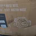 Giraffe Tools AW505/8 Retractable Garden Hose Reel 5/8" x 115+5 ft, Heavy Duty Wall Mounted Water Hose Reel Automatic Rewind, 180 Deg Swivel Bracket, Slow Retraction, 115ft, Dark Grey