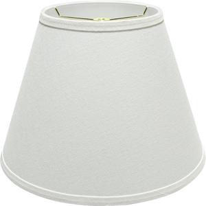 Aspen Creative 32682 Transitional Empire Shape Spider Construction Lamp Shade, White, 7" Top x 13" Bottom x 9-1/2" Slant Height