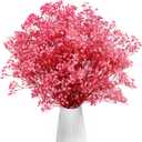 Dried Baby's Breath Flowers Pink, 17inch Dried Natural Flowers Babys Breath Bulk with 3000 Buds, Real Dry Gypsophila for Wedding, Party, Wreath Floral DIY, Home Decor