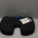 Everlasting Comfort Doctor Recommended Memory Foam Seat Cushion for Office Chairs & Car - Ergonomic Office Desk Accessories - Cushions for Tailbone Pain Relief, Sciatica (Black, Large)