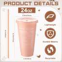Feifeiya 24 Pcs Social Work Gifts 24 oz Thank You Plastic Cup with Lid Straw Graduation Gift for Bsw Msw Dsw Employees Student Team Teachers(Dark Color), Plastic cups: about 2.36 x 3.86 x 6.69 inches (EXP 11/24/32)
